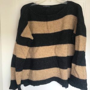Black & Tan Striped Sweater